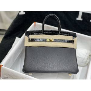 Hermes專櫃經典款鱷魚皮Birkin手提女包 愛馬仕Touch25togo皮搭配尼羅鱷純手工皮包 zhh1258