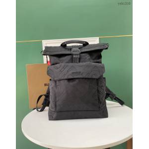 Burberry專櫃新款男士雙肩包 巴寶莉Thomas Bur專屬標識圖案提花尼龍布背包 yxb1310