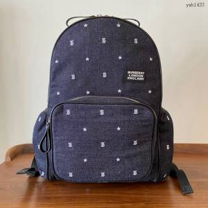 Burberry專櫃新款尼龍刺繡雙肩包 巴寶莉TB系列男女同款雙肩背包 yxb1433
