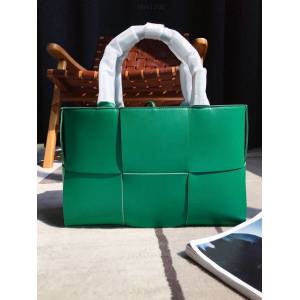BV專櫃新款Intrecciato編織羊皮雙色拼皮革托特手袋 葆蝶家BV賽車綠超大矩形托特包 bbv1106