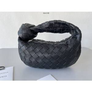 BV專櫃新款Mini Jodie手工編織女包 葆蝶家打結hobo黑色頂級小羊皮手袋 bbv1192
