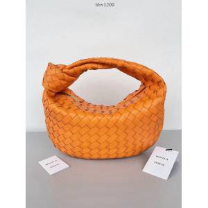 BV專櫃新款手工編織女包 葆蝶家jodie中號橙色原廠牛皮雲朵包 款號：690225 bbv1209