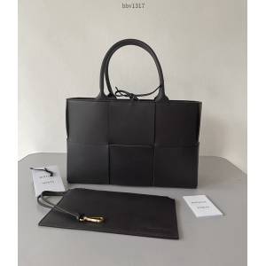 BV專櫃新款手工編織Mini tote女包 葆蝶家BV黑棕色手提購物包 652867 bbv1317