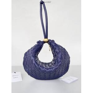 BV專櫃新款手工編織女包 葆蝶家獨角獸紫金球jodie手提肩背女包 款號：701024 bbv1357