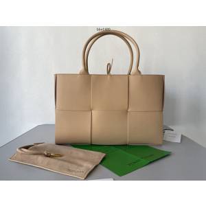 BV專櫃新款Intreccio編織皮革托特手袋女包 葆蝶家BV小羊皮tote杏仁色手提包 609175 bbv1480