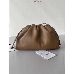 BV專櫃新款原廠牛皮手工編織女包 葆蝶家Pouch小號雲朵包 bbv1515