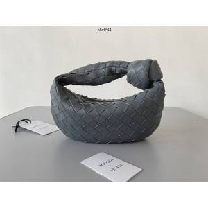 BV專櫃新款Mini Jodie手工編織女包 葆蝶家打結hobo閃電灰色頂級小羊皮手袋 bbv1544