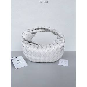 BV專櫃新色純白銀扣Bottega veneta手工編織女包 葆蝶家打結hobo頂級小羊皮手袋 bbv1564
