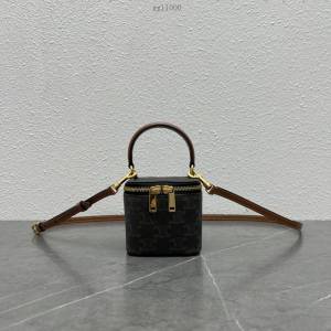 Celine專櫃新款小圓筒包 賽琳2022年新款小盒子手提女包 xxl1000