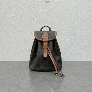 Celine專櫃新款女士帆布印花雙肩包 賽琳22早春款凱旋門雙肩包 xxl1032