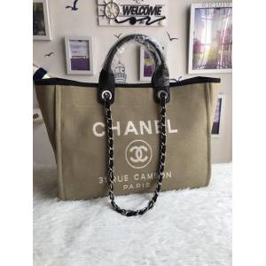 CHANEL女包 66941# 大號沙灘牛仔帆布包 度假系列經典購物袋 香奈兒大號媽咪包 春夏竹藤帆布包 djc1019