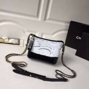 CHANEL女包 Chanel Gabrielle新款珠片流浪包 香奈兒單肩斜挎包 djc1151