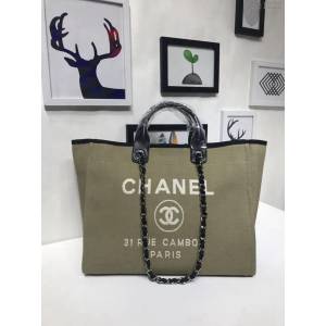 CHANEL女包 A66941 早春新款 牛仔帆布女士休閒購物袋 Chanel單肩沙灘包 香奈兒手提袋 djc1222