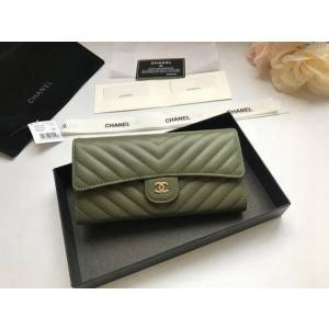 CHANEL女包 A80758 海外原單 小牛皮 香奈兒長錢包 chanel翻蓋錢包 djc1277