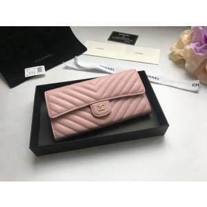 CHANEL女包 A80758 海外原單 小牛皮 香奈兒長錢包 chanel翻蓋錢包 djc1278