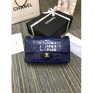 CHANEL女包 A01112 最新經典款 CF小牛皮壓花鱷魚紋 時尚單肩鏈條口蓋包 香奈兒斜跨女包 djc1519