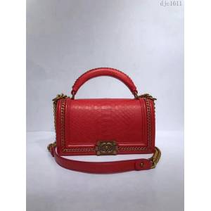 CHANEL女包 94804#67086 最新款 重金屬手柄包 非洲進口野生蟒蛇皮 香奈兒手拎包 chanel單肩包 chanel斜挎女包 djc1611