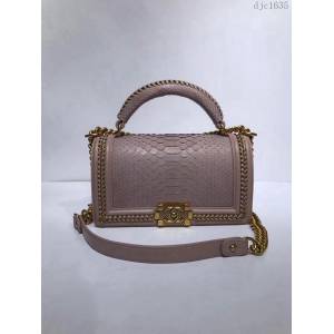 CHANEL女包 94804#67086 最新款 重金屬手柄包 非洲進口野生蟒蛇皮 香奈兒手拎包 chanel單肩包 chanel斜挎女包 djc1635