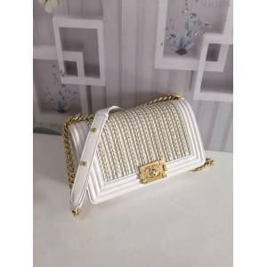 CHANEL女包 67085 中號 Chanel Boy 百搭款包 香奈兒口蓋包 Chanel鏈條斜挎女包 djc1676