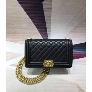 CHANEL女包 A67086 BOY CHANEL口蓋包 顆粒壓花小牛皮 香奈兒鏈條包 chanel斜挎女包 djc1734