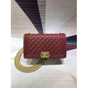 CHANEL女包 A67086 BOY CHANEL口蓋包 顆粒壓花小牛皮 香奈兒鏈條包 chanel斜挎女包 djc1737