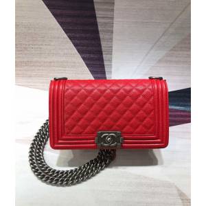 CHANEL女包 A67086 BOY CHANEL口蓋包 顆粒壓花小牛皮 香奈兒鏈條包 chanel斜挎女包 djc1742
