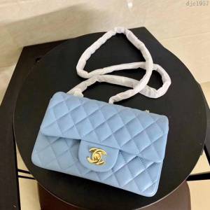 CHANEL平紋小羊皮CF女包 香奈兒原單品質mini小號斜挎包 1116羊皮 djc1957