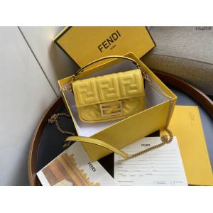 FENDI专柜精品包包 芬迪新顏色Baguette迷你手袋 Fendi全幅FF圖案手提肩背斜挎女包 fdzg2236
