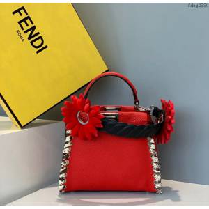 FENDI专柜精品包包 3105S 芬迪PEEKABOO 全手工蛇皮縫製 Fendi手提肩背包 fdzg2330
