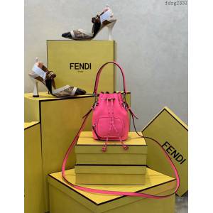 FENDI专柜精品包包 芬迪全皮手拎肩背女包 Fendi迷你桶包 fdzg2337
