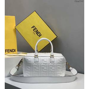 FENDI专柜精品包包 0193 芬迪小號方形波士頓包 Fendi壓花全皮手提肩背女包 fdzg2342