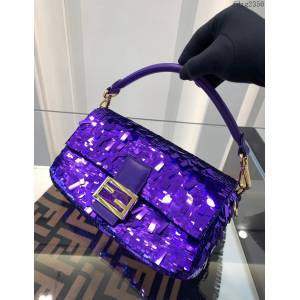 FENDI专柜精品包包 芬迪手提肩背女包 0127L 手工縫製 Fendi珠片法棍包 fdzg2350