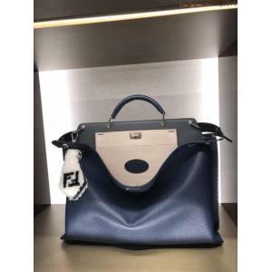 FENDI专柜精品包包 芬迪2020年新款男士peekaboo手袋 Fendi全皮男士手提包 fdzg2374