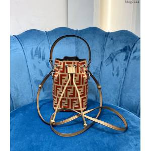 FENDI专柜精品包包 芬迪全皮手拎單肩斜挎包 Fendi專櫃同款MON TRéSOR水桶包 fdzg2444