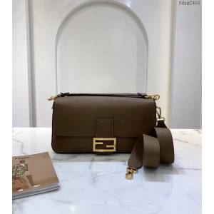 FENDI专柜精品包包 芬迪Baguette荔枝紋法棍包 純手縫製 Fendi高端全皮單肩斜挎包 fdzg2455