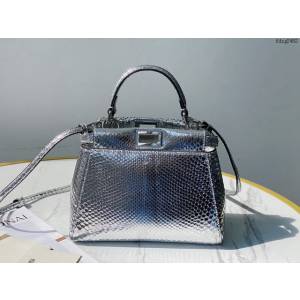 FENDI专柜精品包包 芬迪進口蟒蛇皮手提肩背包 Fendi頂級原單Peekaboo fdzg2482