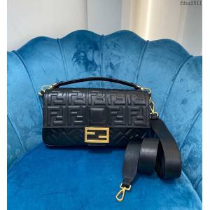 FENDI精品包包 芬迪雙F壓花綿羊皮肩背女包 0191 Fendi百搭款大號法棍包 fdzg2511