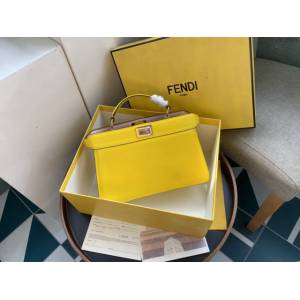 FENDI專櫃精品全皮手提肩背女包 芬迪Iconic Peekaboo手袋 fdzg2667