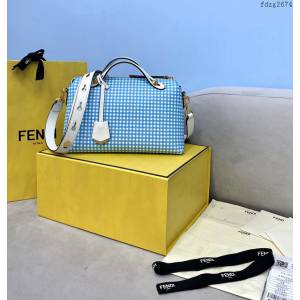 FENDI專櫃新款方格Boston版型精品女包 芬迪頂級原單Fendi波士頓手提袋 fdzg2674