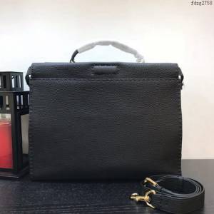 FENDI專櫃精品男生手提包 芬迪Fendi全皮公事包 fdzg2758