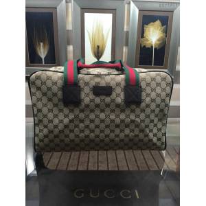Gucci專櫃款男包 153240 古馳經典Ophidia系列 GG枕頭包 Gucci男士手提包  gqy1911