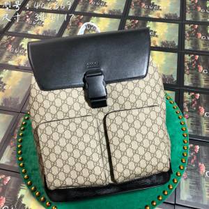 Gucci雙肩包 406369 古馳PVC原版皮質背包 男女通用雙肩包  gqy2249