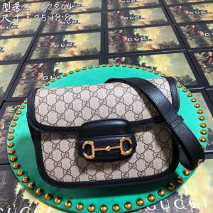 Gucci經典款女包 602204 古馳Gucci復古風單肩斜挎女包 古奇1955馬鞍包  gqy2417