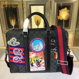 Gucci專櫃款男包 474135 Gucci古馳男士時尚商務手提包挎包公事包  gqy3056