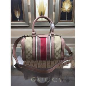 Gucci高仿專櫃女包 269876 古馳GUCCI女款波士頓圓筒手提包 Gucci經典手袋  gqy3076