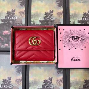 Gucci經典款錢夾錢包 474802 古馳女錢包 牛皮GG短款折疊錢夾 人形紋三折短款錢包短夾  gqy3172