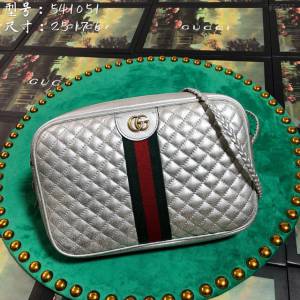 Gucci經典款女包 541051 古馳19新款 小號絎縫皮革菱格紋單肩包 Gucci斜跨包  gqy3312
