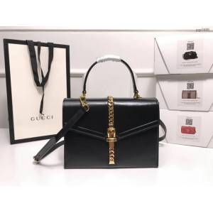 Gucci高仿專櫃女包 602781 古馳Sylvie 1969系列手袋 Gucci小號肩背包 Gucci手提女包  gqy3486