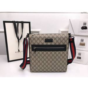 Gucci專櫃款男包 474137 古馳中號斜挎包雙G帆布郵差包 Gucci男士單肩斜挎包  gqy3544