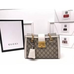 Gucci經典款女包 498156 古馳adlock鏈條包小號gucci肩背包 Gucci休閒復古女包  gqy3594